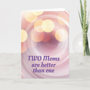 Colourful Two Moms Mothers Day Card