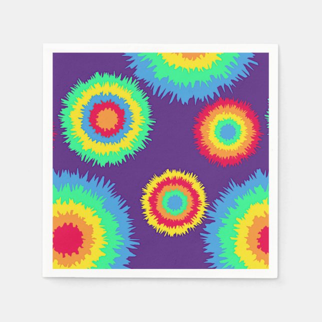 Colourful Tye Dye Napkin (Front)