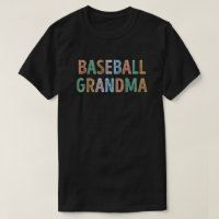 Colourful Typography Baseball Grandma