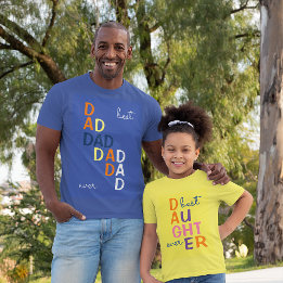Colourful Typography Best Dad Ever T-Shirt