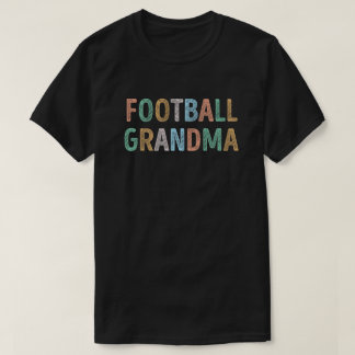 Colourful Typography Football Grandma T-Shirt