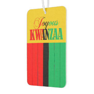 Colourful Typography Joyous Kwanzaa Car Air Freshener