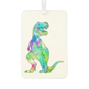 Colourful Tyrannosaurus Rex Psychedelic Dinosaur Car Air Freshener