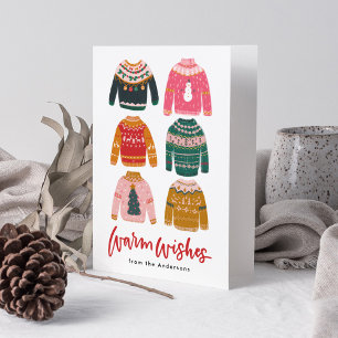 Colourful Ugly Sweater Non-Photo Holiday Card