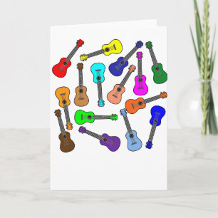 Colourful Ukuleles Card