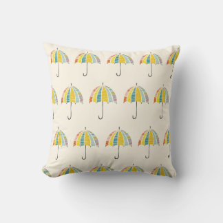 Colourful Umbrella – Bright & Cheerful Rainy Day Cushion