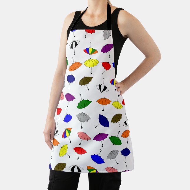 Colourful Umbrellas Design Apron (Insitu)