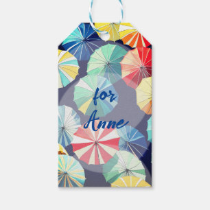 Colourful Umbrellas Gift Tags
