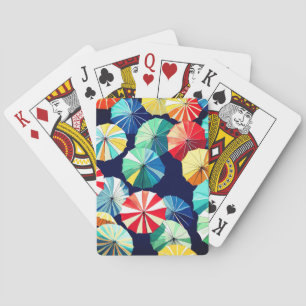 Colourful Umbrellas Playing Cards