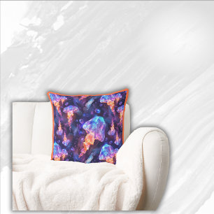 Colourful Under the Sea Jellyfish   Cushion