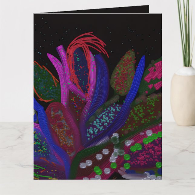 Colourful Undersea Large Greeting Card (Front)