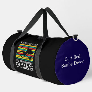 Colourful Underwater Exploration With Scuba Diver Duffle Bag