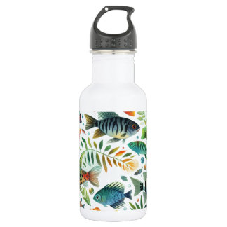 Colourful underwater fish art 532 ml water bottle