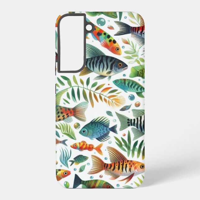 Colourful underwater fish art samsung galaxy s22+ case (Back)