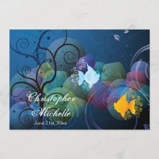 Colourful Underwater Fish Couple Wedding Invitatio Invitation