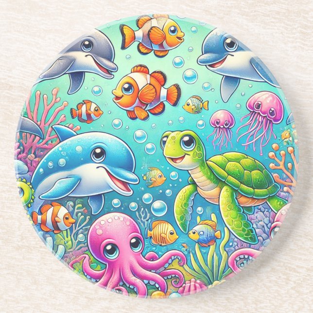 Colourful Underwater Scene Featuring Playful Sea Coaster (Front)