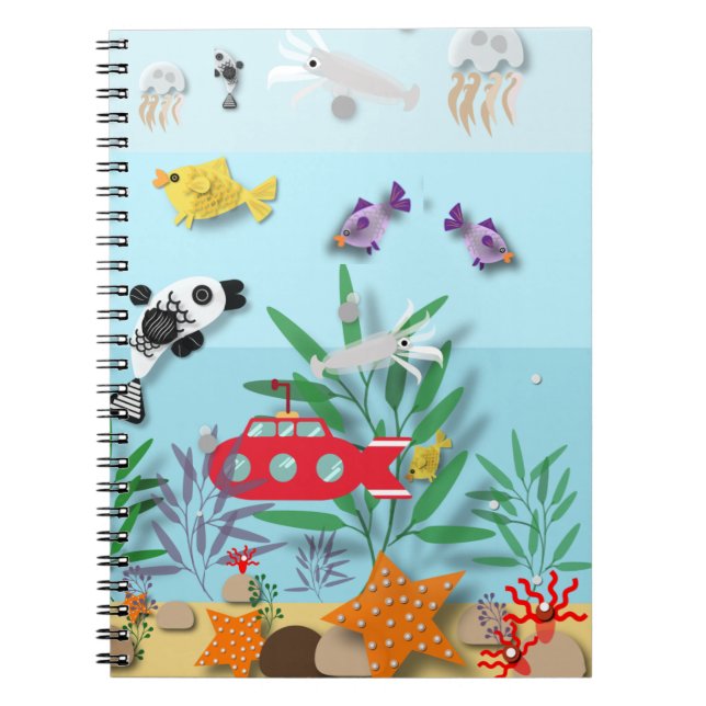 Colourful Underwater Scene   Notebook (Front)