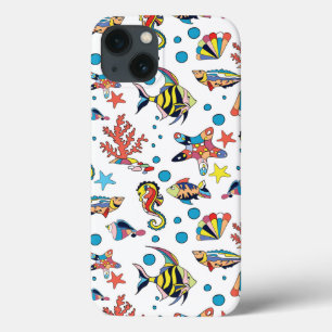 Colourful Underwater Sea Life Pattern iPhone 13 Case