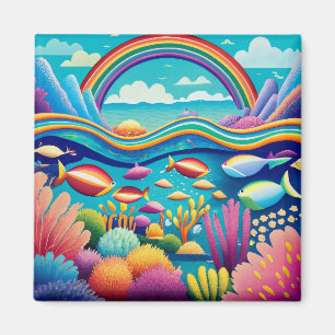 Colourful Underwater Under the Rainbow Magnet