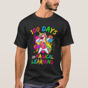 Colourful Unicorn 100 Days of Magical Learning Sc T-Shirt