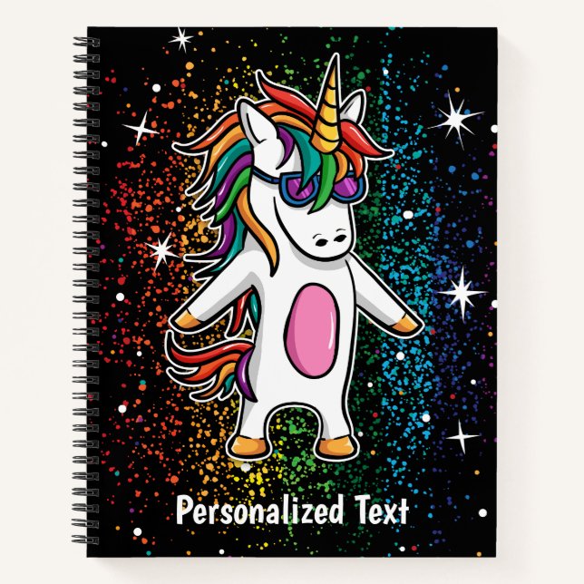 Colourful Unicorn Magic Notebook (Front)