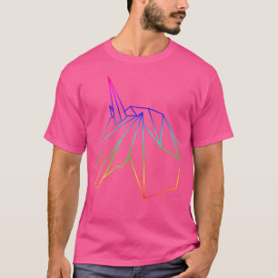 Colourful Unicorn Origami T-Shirt