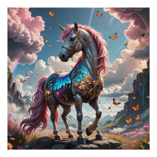 Colourful Unicorn Puzzle Photo Print