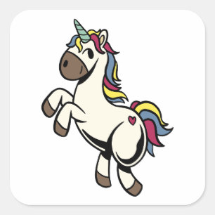 Colourful unicorn Sticker