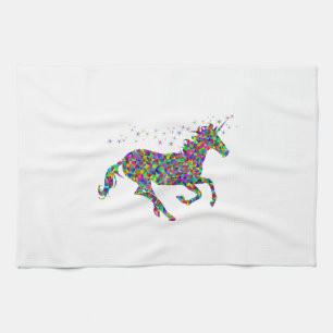 Colourful Unicorn Tea Towel