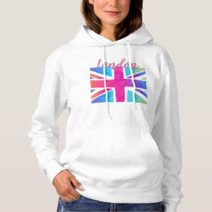 Colourful Union Jack Hooded Sweatshirt (Women)