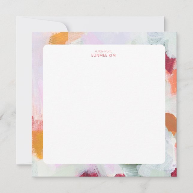 Colourful Unique Abstract Art Personalised Card (Front)