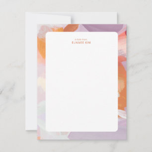 Colourful Unique Abstract Art Personalised Card