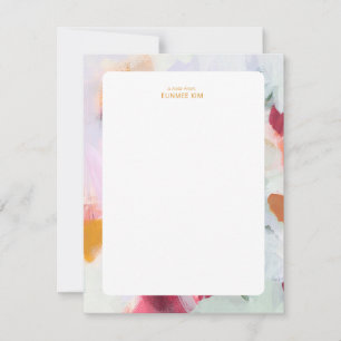 Colourful Unique Abstract Art Personalised Card