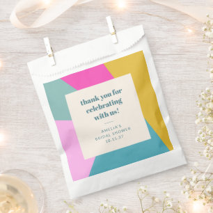 Colourful Unique Custom Bridal Shower Thank You Favour Bags