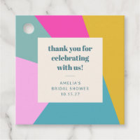Colourful Unique Custom Bridal Shower Thank You