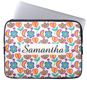 Colourful Unique Flowers Laptop Sleeve