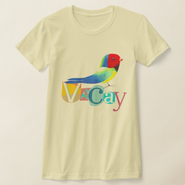 Colourful Unique Retro Vacay Mode T-Shirt (Laydown)