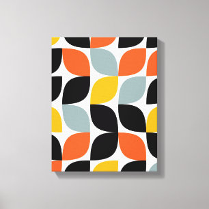 Colourful, unique, trendy, urban leaf concept canvas print
