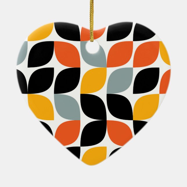 Colourful, unique, trendy, urban leaf concept ceramic tree decoration (Back)