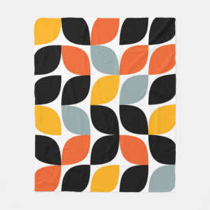 Colourful, unique, trendy, urban leaf concept fleece blanket