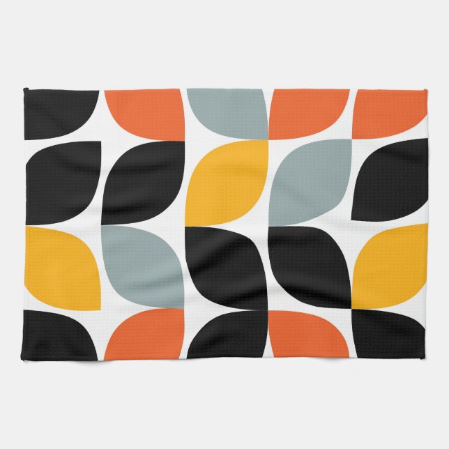 Colourful, unique, trendy, urban leaf concept kitc tea towel (Horizontal)
