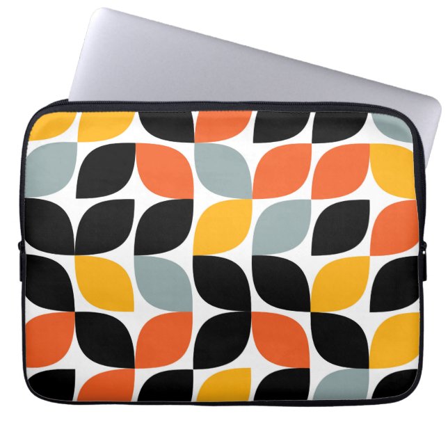 Colourful, unique, trendy, urban leaf concept laptop sleeve (Front)