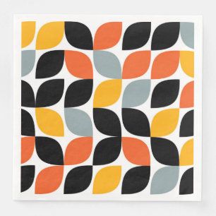 Colourful, unique, trendy, urban leaf concept napkin