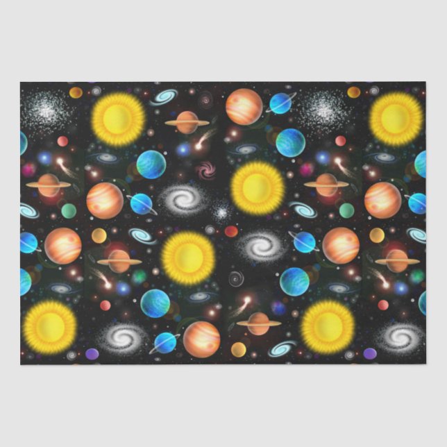 Colourful Universe Astronomy Space Tissue Paper (Front)
