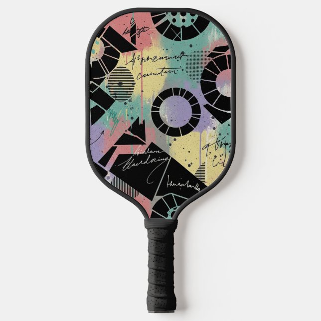 Colourful Urban Graffiti Pattern (10) Pickleball Paddle (Front)
