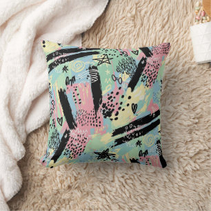 Colourful Urban Graffiti Pattern (12) Cushion