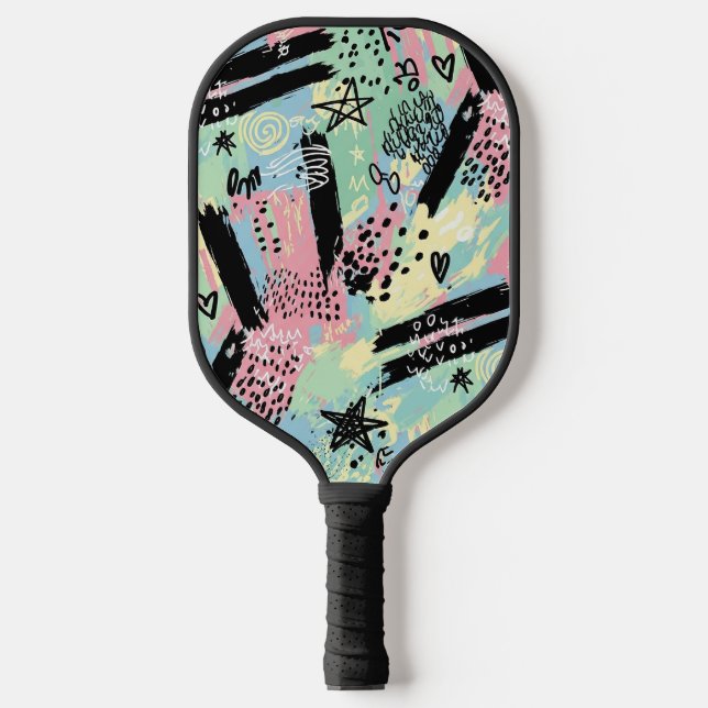 Colourful Urban Graffiti Pattern (12) Pickleball Paddle (Front)