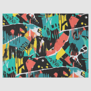 Colourful Urban Graffiti Pattern (13) Tissue Paper