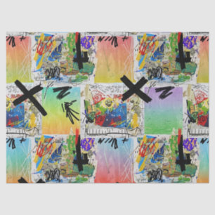 Colourful Urban Graffiti Pattern (14) Tissue Paper