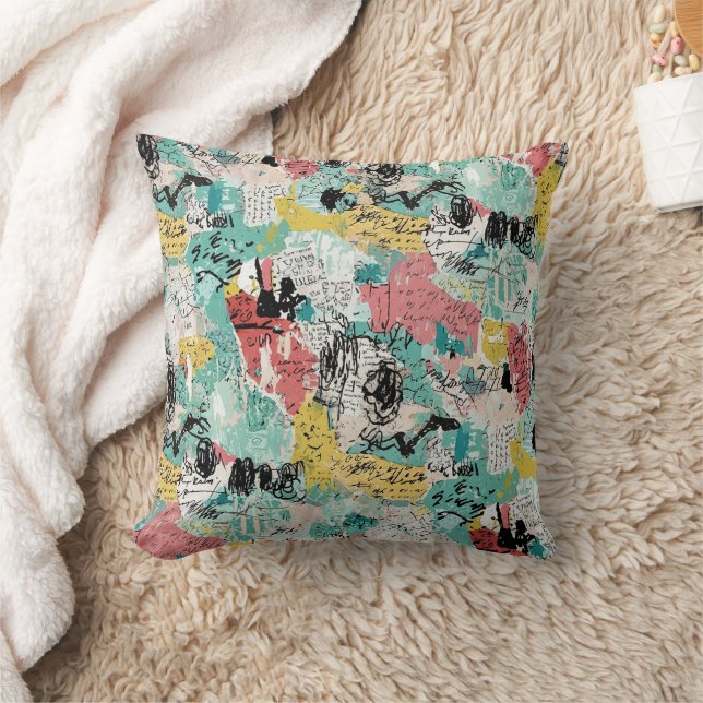 Colourful Urban Graffiti Pattern (2) Cushion (Blanket)